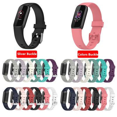 China Sports Rubber High Quality Soft Silicone Adjustable Band For Fitbit Band Strap Wristband Wristband Watch Replacement Luxe Accessories for sale