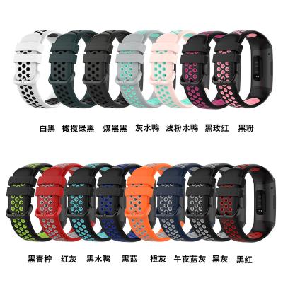 China Rubber Strap For Fitbit Charge 3 Se Band Replacement Watch Band Breathable Silicone Strap Smart Sport Watch Band Fitbit Charge 4 for sale