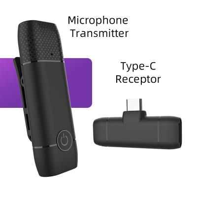 China Wireless USB Microphone Lavalier Microphone For iPhone 13 12 11 10 7 8 Plus Type C Samsung S20 Huawei P30 Xiaomi MI iPad IOS Streaming Game for sale