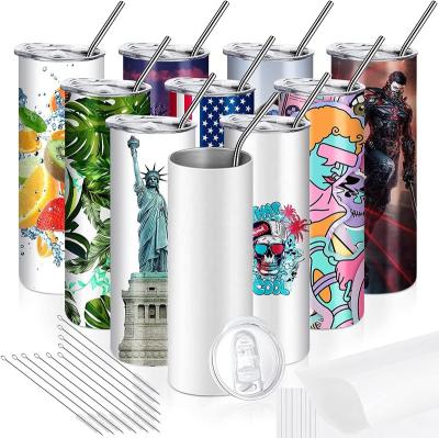 China Custom Viable 20oz Printing Sublimation Blank Stainless Water Wteel Vacuum Insulated Straight Tumbler With Lid And Straw for sale