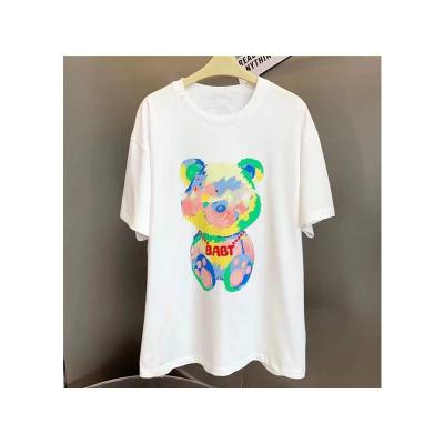 China 2022 Summer New Style European and American Tie Dyeing T-shirt High-end Anti-wrinkle Women's T-shirt/Short Sleeve T-shirt for sale