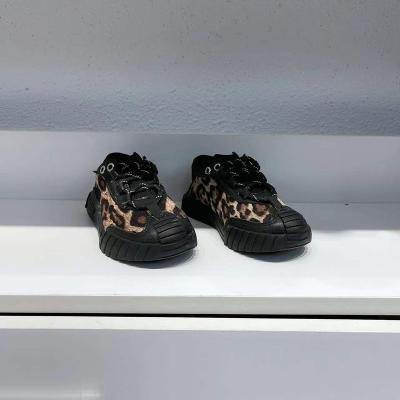 China High-end children's shoes round, children's shoes, boys' running shoes, lightweight girls and breathable leopard print for sale