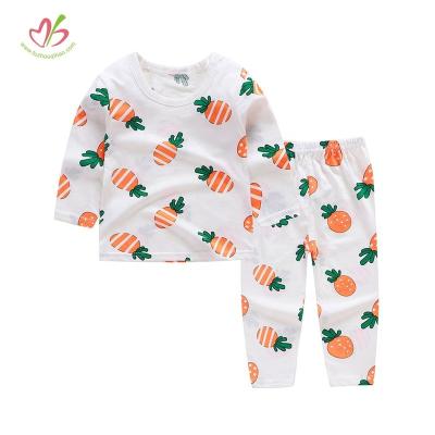 China Anti-shrinkage carrot printing new baby outfits baby summer clothes children girl clothes top T-shirt shorts 2PCS set for sale