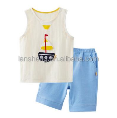 China Casual Custom Design Bulk Sale 100% Cotton Boy Clothes Kids Clothing Sets for sale