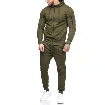 China Breathable Custom Logo Training Fitness Sportswear Trousers Men Two Piece Set Tracksuit For Winter for sale