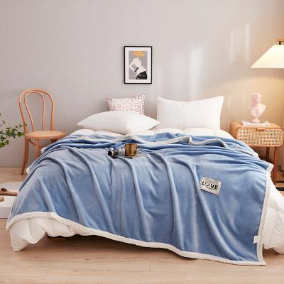 China Anti-static customization wholesales 2022 new hot selling stylish and comfortable flannel cotton designer blanket for sale