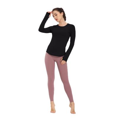 China Factory direct sales breathable tight tops new tight-fitting long-sleeved clothes spring and dance summer yoga clothes for sale