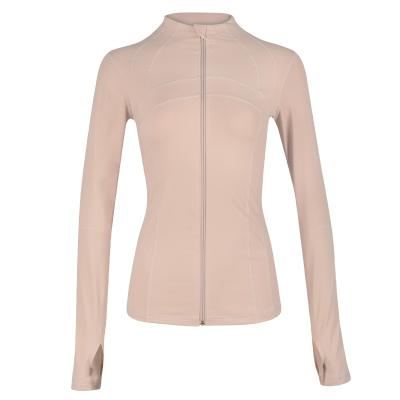 China Spring And Autumn Yoga Clothes Breathable Slim Sports Full Women Training Working Collar Long Sleeve Comic Jacket for sale