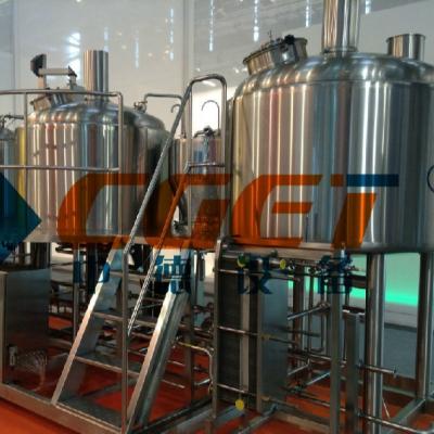 China Hotels set up a whole brewery plant with mash lauter tun kettle whirlpool fermenters for sale