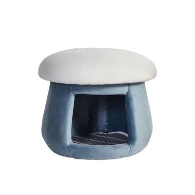 China Modern Style Storage Mushroom Form Storage Ottoman Velvet Sofa Ottoman Dressing Stool For Child Low for sale