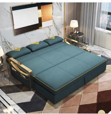 China Modern Foldable Living Room Sofas Beds Sectionals Foldable Functional 3 In 1 Sofa Bed Queen Size With Metal Frame Sofa With Double Bed for sale