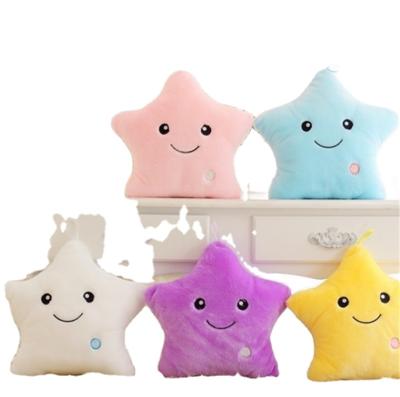 China Custom Colorful Llighting-Star Plush Stuffed Toy Birthday Gift Colorful Pillow for Kids for sale