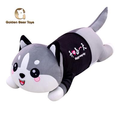 China Pillow Husky Husky Dog Plush Customized Logo Soft Plush Toys For Birthday Gift for sale