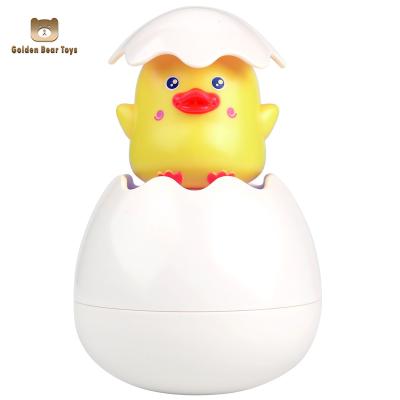 China Sand Playing Tool Hot Sale Kids Bath Toy Penguin Playing In Water Duckling Eggshell Baby Bath Pool Toy for sale