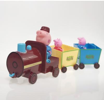 China Children Gift Grandpa Train Toy Children Travel High Quality Piggy Vacation Little Ones Travel Inertia Car Game House Children Play for sale