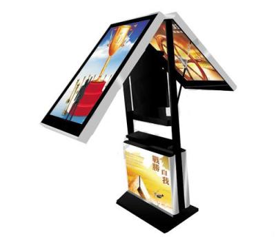 China Solid Outdoor Double Sided Display Advertising Player  Movable Castors for sale