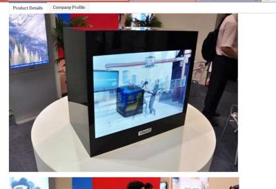 Chine Caisson lumineux transparent de la publicité d'affichage à cristaux liquides, media player transparent à vendre