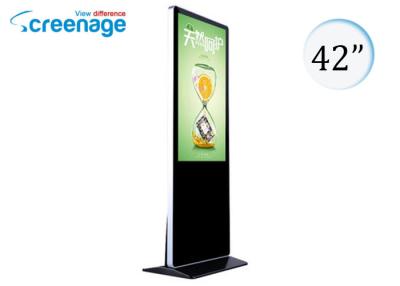 China 42 Inch Floor standing Kiosk With Touch Screen , Lcd Monitor Floor Stand for sale