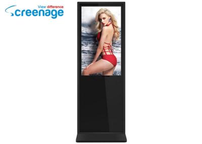 China Black 49 Inch Floor Standing LCD Advertising Player Digital Media Player for sale