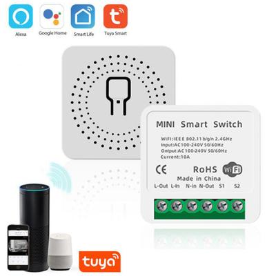 China Smart Breaker Alexa Tuya Smart Life DIY 16A Home Automation Tuya System Electric Two Way Mini Breaker for sale