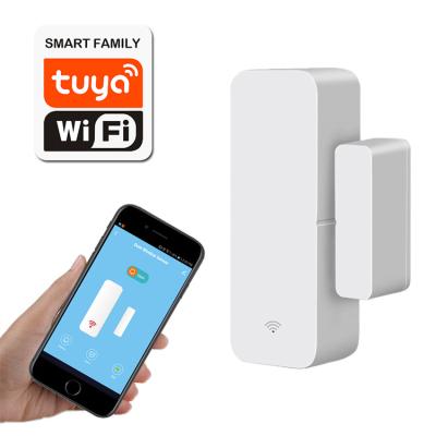 China Tuya Door Smart Home System Wireless Home Magnetic Window Sensor Alarm New Arrival Tuya Smart Door Sensor for sale