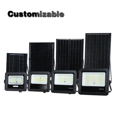 China KCD Die Casting Aluminum IP65 Waterproof 50w 100w 200w 300w Outdoor Garden Solar LED Rechargeable Flood Light for sale