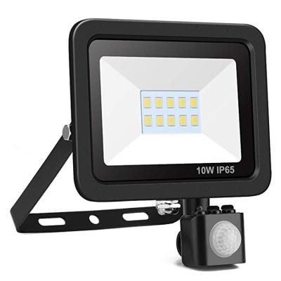 China Aluminum Ultra Thin Sensor 10w Outdoor LED Flood Lights for sale