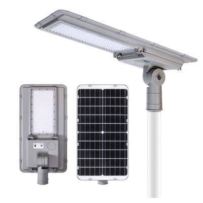 China Smart Aluminum Alloy 100w LED Solar Street Light Outdoor High Lumen With Battery for sale