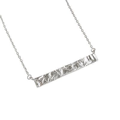 China FASHIONABLE Gold Bar Necklace 925 Silver Jewelry New Arrival Simple 925 Sterling Geometry Necklace for sale