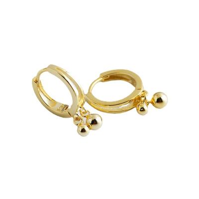 China Gold Ball Drop Earrings Pendant Jewelry Silver 925 Silver Hoop Earrings for sale