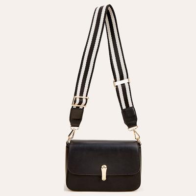 China Fashion 2022 New Spring Style Women Bags Black White Shoulder Strap Cross - Body Vegan Handbag Fashion Purse for sale