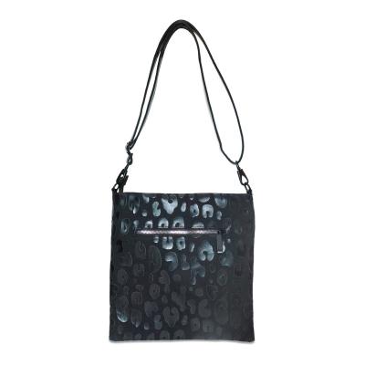 China Fashion Bright Black Leopard Cross - Animal Print Women Tote Handbag Cow Shoulder Bag Body Bag for sale