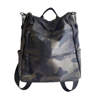 China Convertible Army Green Women Fashion Camouflage Shoulder Bag Backpack Fabric Bag Waterproof Cross - Body for sale