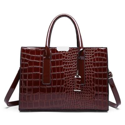 China Lady Luxury Bags Crocodile Pattern Women Handbag Cross - Body Shoulder Purse Large Capacity Lady Bag for sale