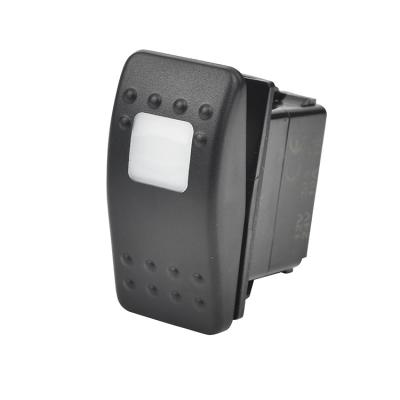 China Car Factory Selling Micro Lifted Panel LED Light Black Integrated Rocker Switch for sale