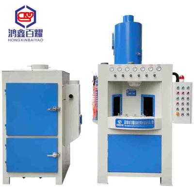 China Building Material Stores Automatic Small Turntable Sandblasting Machine For Removing Oil And Rust for sale