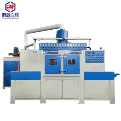 China Building Material Shops Large Double Door Conveying Type Furniture Automatic Sandblasting Machine And Wood Sanding Machine for sale