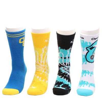 China Wholesale Athletic Men's Crew Striped Custom Brand Thick Logo Cycling Athletic Sports Socks for sale