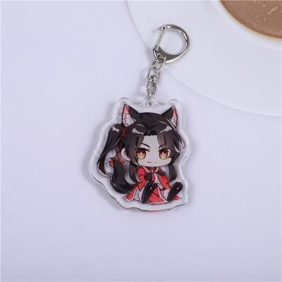 China Japan Charm Cheap Key Chain Custom Logo Printed Plastic Acrylic Keychain for sale