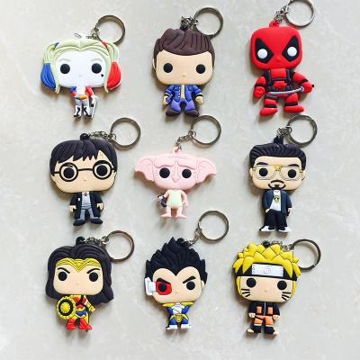 China Wholesale Japan Anime NARUTO Wonder Woman PVC Rubber Key Chain for sale