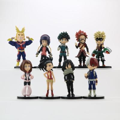 China Japan Anime 9PCS Figures Japanese Anime PVC Dolls My Hero Academia Figures for sale