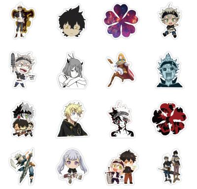 China 50PCS Japan Anime Japanese Black Clover PVC Luggage Decoration Waterproof Stickers for sale