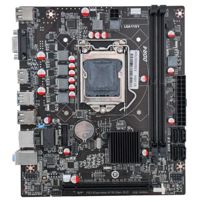 China High Quality Manyfacture H110 Intel I3 I5 I7 Motherboard LGA Desktop Socket 1151 With DDR3*2 Or DDR4*2 Motherboard for sale