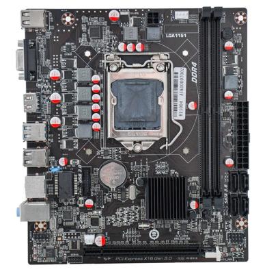 China Economical High End Desktop Motherboard H110 Series Dual Channel Compatible With DDR4 2133MHZ 2400MHZ 2666MHZ for sale