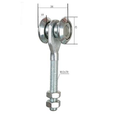 China Modern Hanging Roller Two Wheels Gliding Door Hanger Roller 42mm With Bolt Industrial Folr Door for sale