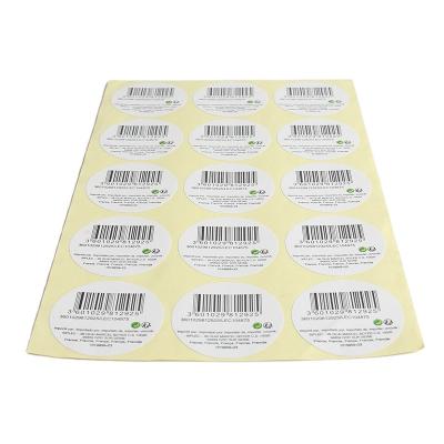 China paper & Renewable Cardboard Materials Self Adhesive Jewelry Earrings Barcode Label Roll for sale