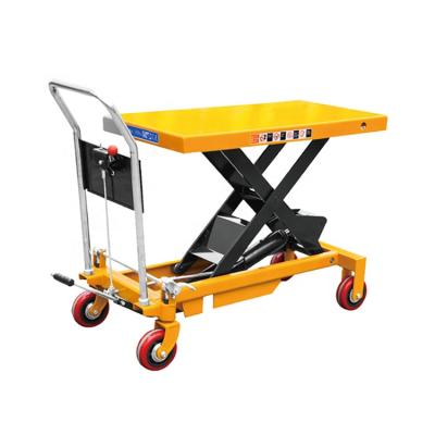 China Hotels Choose Manual Trolley Table Lift Table Scissor Lift Hydraulic Scissor Lift for sale