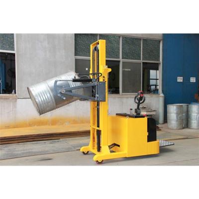 China Hotels Full Electric Drum Forklift For Steel Plastic Barrel Stacker Lifter for sale