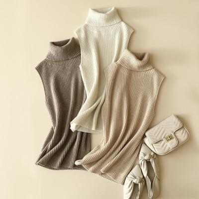 China Anti-Wrinkle Spring And Summer Cashmere Sleeveless Neck Knitted Sweater 100% Pure Cashmere Vest for sale