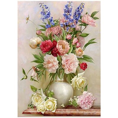 China Modern Diamond Painting BTS Violet Lily Clove Flower Peony Tulip Orchid Lilac Azalea for sale